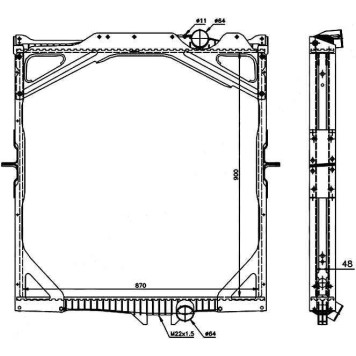 Радиатор VOLVO FH 12 / 16 / WG 93- <b>SAT VL0004-D16</b>