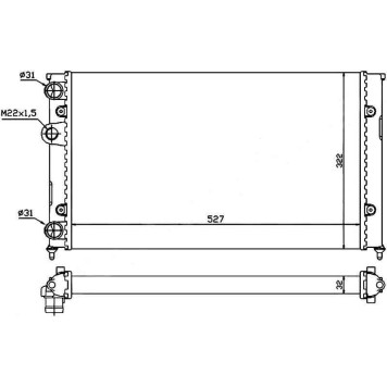 Радиатор VOLKSWAGEN GOLF III 1.6 91-97 <b>SAT VW0005</b>