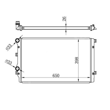 Радиатор VOLKSWAGEN GOLF V 03- / TOURAN 03- / AUDI A3 03-12 / AUDI TT 06- / SKODA SUPERB 08- см.комментарий <b>SAT VW0008</b>