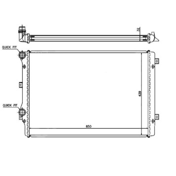 Радиатор VOLKSWAGEN GOLF* 03- / JETTA 05- / PAS* 05- / TOURAN 03- / AUDI A3 03-12 / AUDI TT 06- / SKODA SUP <b>SAT VW0008-1</b>