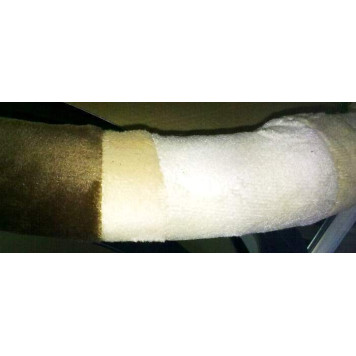 Оплетка на руль L (39см) SKYWAY Arctic-4, коричневая, иск.короткий мех-2