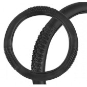 Оплетка на руль M (38см) SKYWAY Comfort-1, экокожа черная, рельеф "горошины