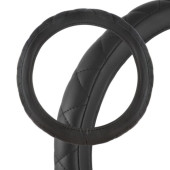 Оплетка на руль M (38см) SKYWAY Hit-2 стёганая в ромб черная S01102054