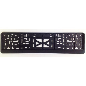 Рамка номерного знака без надписи черная с защелкой SkyWay S04102003