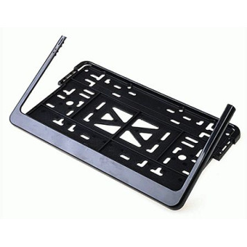 Рамка номерного знака заднего двухстрочного 290х170мм с защелкой черная SKYWAY S04102008-1