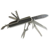 Нож складной многофункциональный (мультитул) СЛЕДОПЫТ прорезиненная ручка (11 предм.)