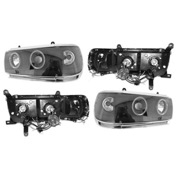Фара TOYOTA LAND CRUISER 90-98 цельная черный линза тюнинг комплект лев.+прав. <b>SONAR PF-SN-212-1173-BL</b>