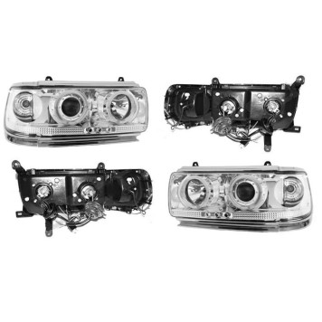 Фара TOYOTA LAND CRUISER 90-98 цельная хром линза тюнинг комплект лев.+прав. <b>SONAR PF-SN-212-1173-CR</b>