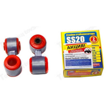 Стойка стабилизатора ВАЗ 1118, 2170 (2 шт) Спорт полиуритан красн. <b>SS20 SS40107</b>