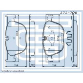 Колодки Fr <b>STARKE 171708</b>