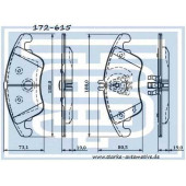 Колодки тормозные MER W204W212 передние <b>STARKE 172615</b>