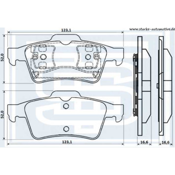Колодки тормозные зад. 174-552 <b>STARKE 174552</b>