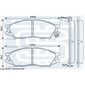 Колодки тормозные передние к-кт <b>STARKE 179830</b>