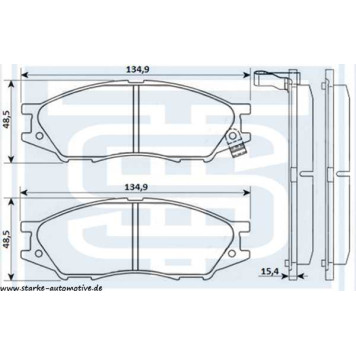 Колодки тормозные передние к-кт <b>STARKE 179830</b>