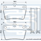 Колодки тормозные задние дисковые к-кт <b>STARKE 179872</b>