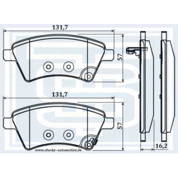 Тормозные колодки пер sx4 remsa <b>STARKE 179889</b>