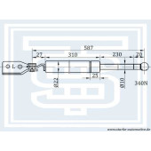 Амортизатор багажника MAZDA 323 F (BJ) 1,4-2,0TD --05.2004 L <b>STARKE 189174</b>