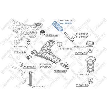 Пыльник рейки <b>STELLOX 1473005SX</b>