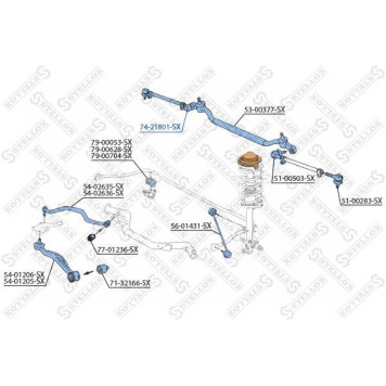 74-21801-SX_втулка маятника _ BMW E34E39E32E31 <b>STELLOX 7421801SX</b>