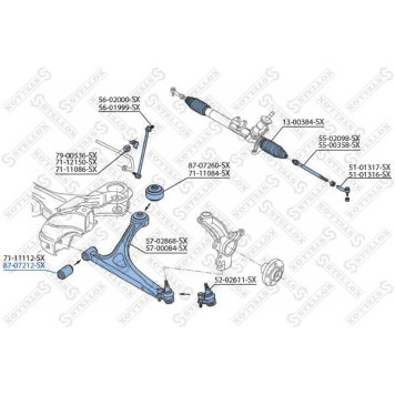 Сайлентблок рычага передний <b>STELLOX 8707212SX</b>
