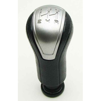 Ручка рычага КПП ВАЗ 2190 Гранта, 2170 Приора серебристая вставка (2190-1703088)-2