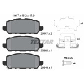 Комплект тормозных колодок, дисковый тормоз <b>TEXTAR 2594701</b>
