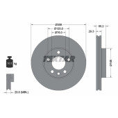 Тормозной диск <b>TEXTAR 92121205</b>