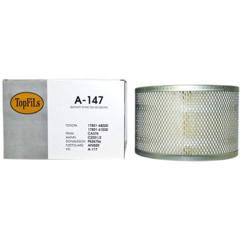 Фильтр воздушный A-147 TopFils (OEM: TOYOTA 1780161020, 1780161030, 1780166030, 1780168020)