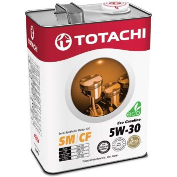 Масло моторное полусинтетическое 4л 5w30 SM/CF Totachi Eco Gasoline 4562374690356