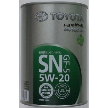 Масло моторное полусинтетическое 1л 5w20 SN Toyota SN 08880-10606