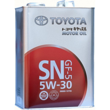 Масло моторное синтетическое 4л 5w30 SN/CF Toyota SN 08880-10705