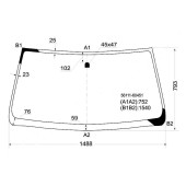 Стекло лобовое в клей LAND CRUISER PRADO 120 02-09 <b>TOYOTA 56111-60451</b>