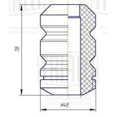 Отбойник стойки передней ВАЗ 2108 <b>TRIALLI BC 0131</b>