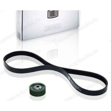 Ремень 6РК1115 ВАЗ 2110-2170 с кондиционером + ролик <b>TRIALLI GD 612</b>