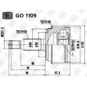Шрус наружный Mitsubishi Pajero 99- 3.0/3.2 AT/F/MT <b>TRIALLI GO1109</b>
