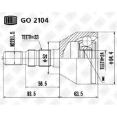 Шрус наружный Opel Astra 04- 1.8/2.0 <b>TRIALLI GO2104</b>