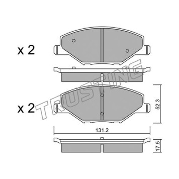 К-т дисков. тормоз. колодок <b>TRUSTING 10300</b>