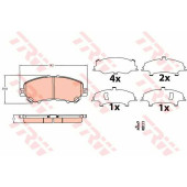 Колодки передние NISSAN QASHQAI II (J11, J11_) 2013- <b>TRW GDB3622</b>