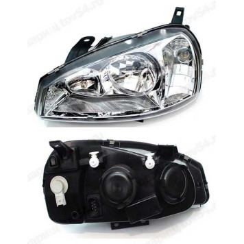 Фара ВАЗ 1118 Калина (аналог BOSCH) левая пластик <b>Турция 1118-3711011-45</b>