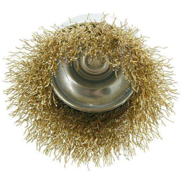 Щетка-крацовка чашка со стержнем d50мм на дрель VOREL 06987-1
