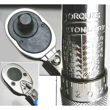 Ключ динамометрический щелчковый 28-210Nm 1/2" длина 465мм VOREL 57350-1