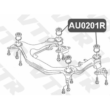 Сайлентблок подрамника передней подвески, задний VTR AU0201R-1