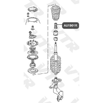 Отбойник стойки амортизатора передней подвески VTR AU1901R-1