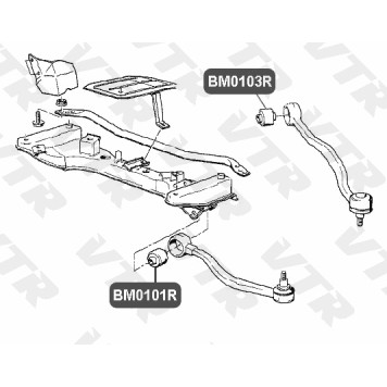 Сайлентблок нижнего рычага передней подвески VTR BM0101R-1