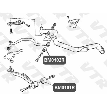 Сайлентблок верхнего рычага передней подвески VTR BM0102R-1