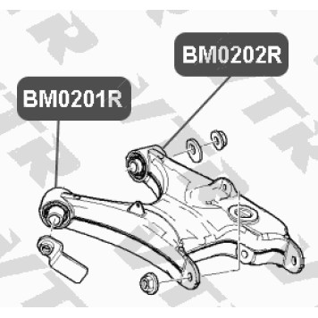 Сайлентблок полиуретановый рычага задней подвески, задний VTR BM0202RP-1