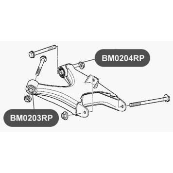 Сайлентблок полиуретановый рычага задней подвески, задний VTR BM0204RP-1