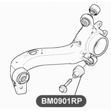 Сайлентблок полиуретановый цапфы задней подвески, нижний VTR BM0901RP-1