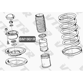 Отбойник амортизатора передней подвески VTR BM1901R-1