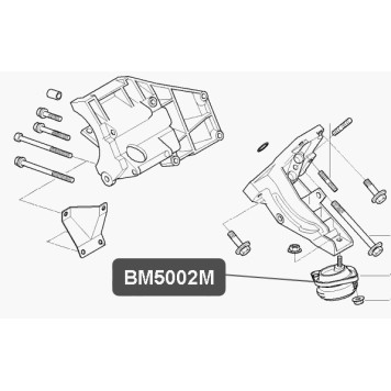 Подушка двигателя, передняя, справа, гидравлическая VTR BM5002M-1